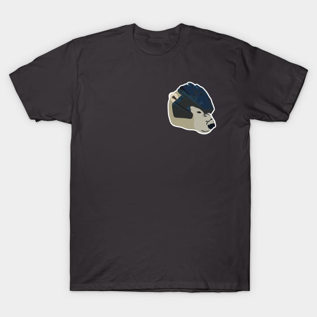 Armored Bear's Head T-Shirt by RockyCreekArt